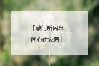 敲门听民意 同心建家园