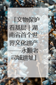 文物保护看基层｜湖南省首个世界文化遗产——永顺老司城遗址
