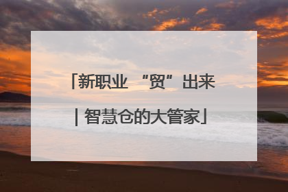 新职业 “贸”出来｜智慧仓的大管家