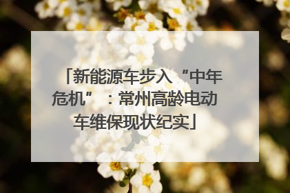 新能源车步入“中年危机”：常州高龄电动车维保现状纪实