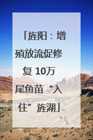 旌阳：增殖放流促修复 10万尾鱼苗“入住”旌湖