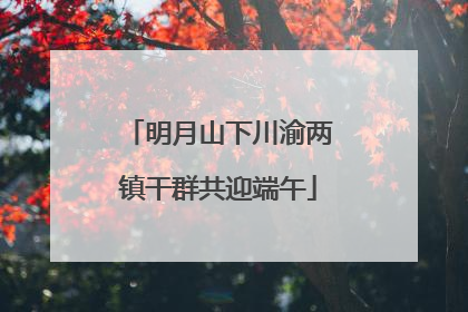明月山下川渝两镇干群共迎端午