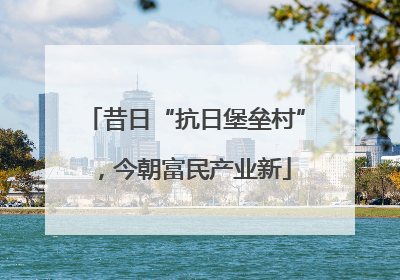 昔日“抗日堡垒村”，今朝富民产业新