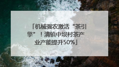 机械强农激活“茶引擎”！清镇中坝村茶产业产能提升50%