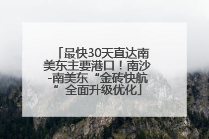 最快30天直达南美东主要港口！南沙-南美东“金砖快航”全面升级优化