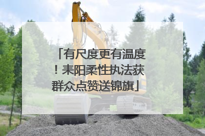有尺度更有温度！耒阳柔性执法获群众点赞送锦旗