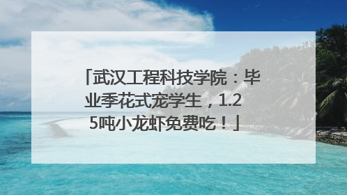 武汉工程科技学院：毕业季花式宠学生，1.25吨小龙虾免费吃！