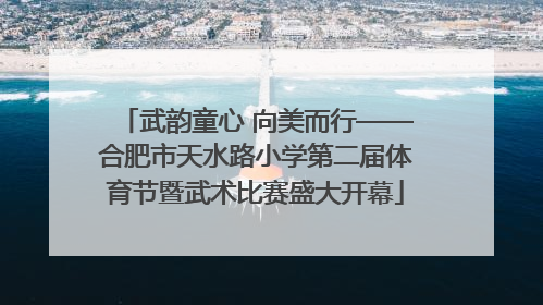 武韵童心 向美而行——合肥市天水路小学第二届体育节暨武术比赛盛大开幕