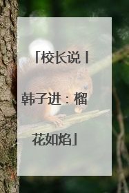校长说丨韩子进：榴花如焰