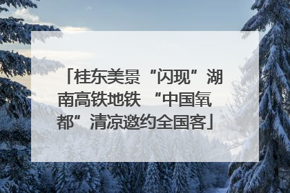 桂东美景“闪现”湖南高铁地铁 “中国氧都”清凉邀约全国客