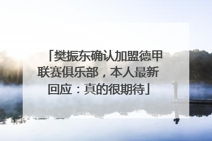 樊振东确认加盟德甲联赛俱乐部，本人最新回应：真的很期待
