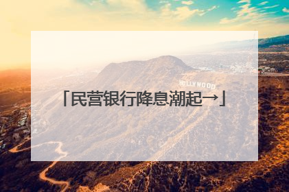 民营银行降息潮起→