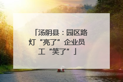汤阴县：园区路灯“亮了”企业员工“笑了”