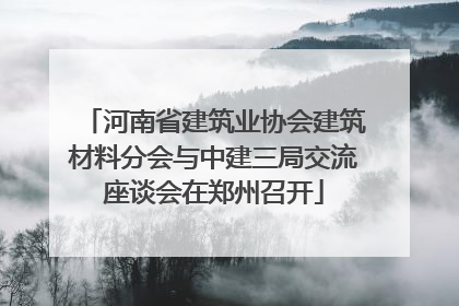 河南省建筑业协会建筑材料分会与中建三局交流座谈会在郑州召开