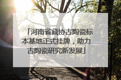 河南省藏协古陶瓷标本基地正式挂牌，助力古陶瓷研究新发展
