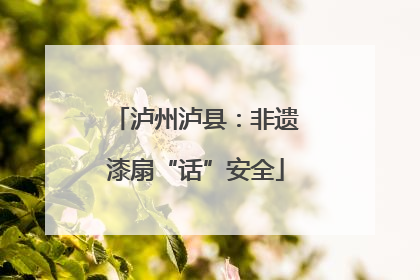 泸州泸县：非遗漆扇“话”安全