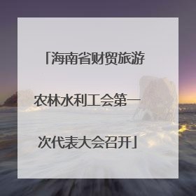 海南省财贸旅游农林水利工会第一次代表大会召开