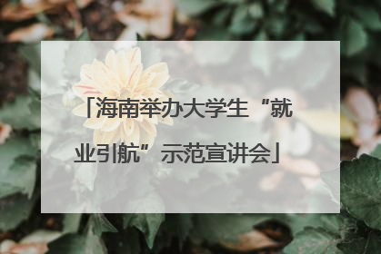 海南举办大学生“就业引航”示范宣讲会
