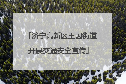 济宁高新区王因街道开展交通安全宣传