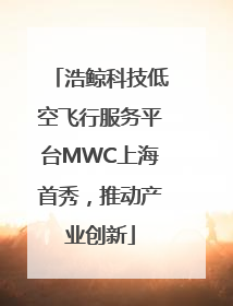 浩鲸科技低空飞行服务平台MWC上海首秀，推动产业创新