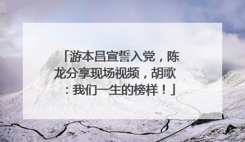 游本昌宣誓入党，陈龙分享现场视频，胡歌：我们一生的榜样！