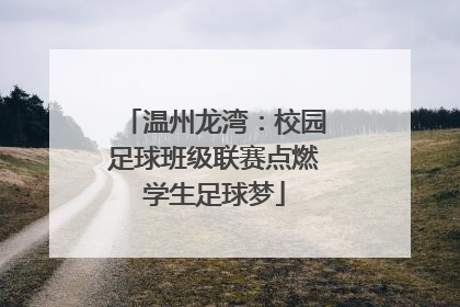 温州龙湾：校园足球班级联赛点燃学生足球梦