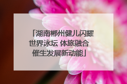 湖南郴州健儿闪耀世界泳坛 体旅融合催生发展新动能
