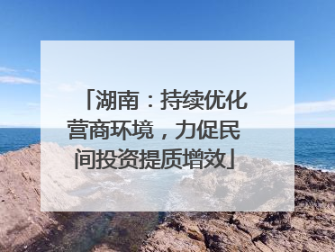 湖南：持续优化营商环境，力促民间投资提质增效