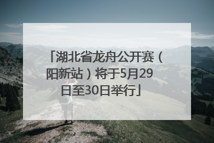 湖北省龙舟公开赛（阳新站）将于5月29日至30日举行