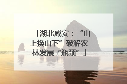 湖北咸安：“山上换山下”破解农林发展“瓶颈”