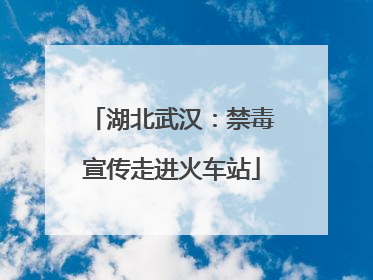 湖北武汉：禁毒宣传走进火车站