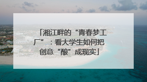 湘江畔的“青春梦工厂”：看大学生如何把创意“酿”成现实