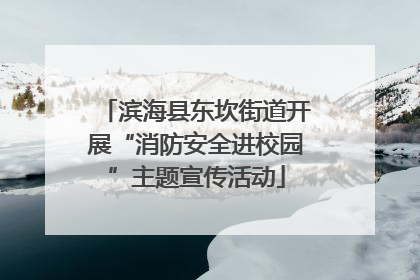 滨海县东坎街道开展“消防安全进校园”主题宣传活动