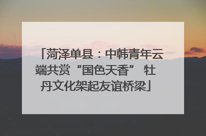 菏泽单县：中韩青年云端共赏“国色天香” 牡丹文化架起友谊桥梁