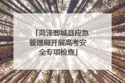 菏泽鄄城县应急管理局开展高考安全专项检查