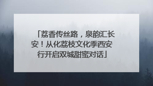 荔香传丝路，泉韵汇长安！从化荔枝文化季西安行开启双城甜蜜对话