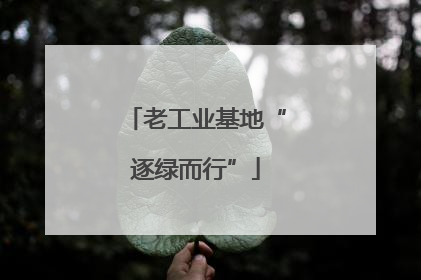 老工业基地“逐绿而行”
