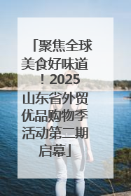 聚焦全球美食好味道！2025山东省外贸优品购物季活动第二期启幕