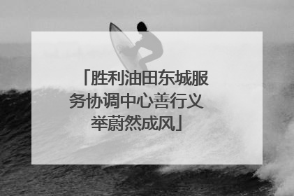 胜利油田东城服务协调中心善行义举蔚然成风