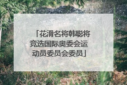 花滑名将韩聪将竞选国际奥委会运动员委员会委员