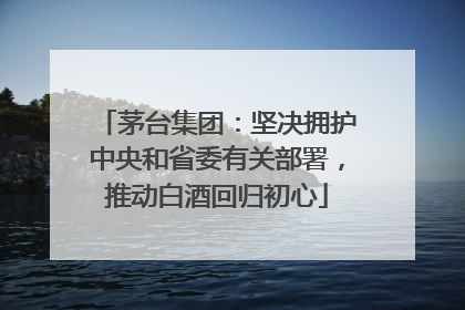茅台集团：坚决拥护中央和省委有关部署，推动白酒回归初心