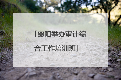襄阳举办审计综合工作培训班