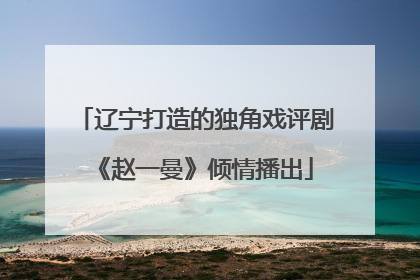 辽宁打造的独角戏评剧《赵一曼》倾情播出