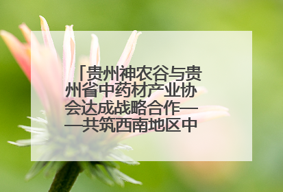 贵州神农谷与贵州省中药材产业协会达成战略合作——共筑西南地区中医药产业新生态