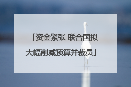 资金紧张 联合国拟大幅削减预算并裁员