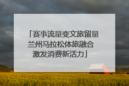 赛事流量变文旅留量 兰州马拉松体旅融合激发消费新活力