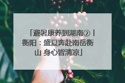 避暑康养到湖南②丨衡阳：盛夏奔赴南岳衡山 身心皆清凉