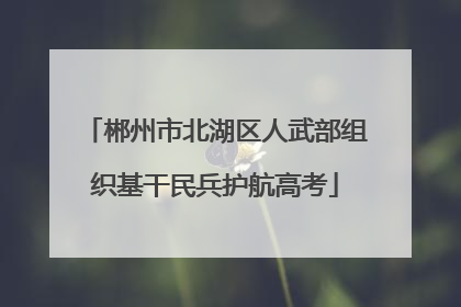 郴州市北湖区人武部组织基干民兵护航高考
