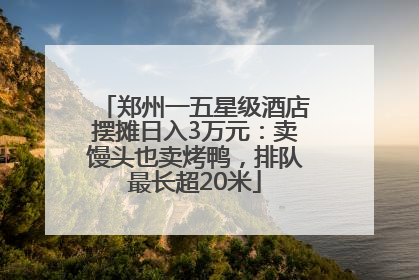 郑州一五星级酒店摆摊日入3万元：卖馒头也卖烤鸭，排队最长超20米