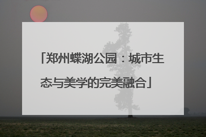 郑州蝶湖公园：城市生态与美学的完美融合